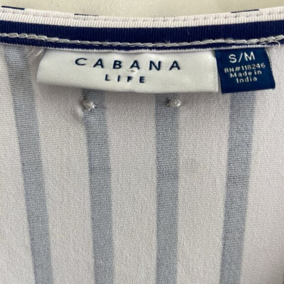 Cabana Life Embroidered Tasseled Swim Cover Up Nautical Blooms Size S/M - Picture 3 of 12